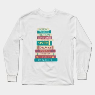 I Love books - book, books FICTION,NOVEL,math Long Sleeve T-Shirt